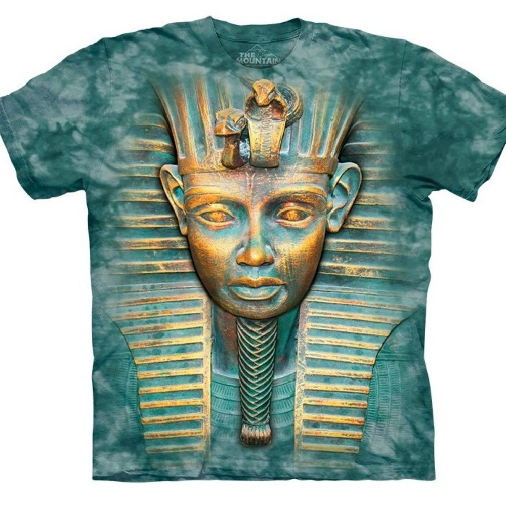 Egyptian Tutankhamun Tut Pharaoh Mummy Mummification Blue The Mountain T-Shirt S